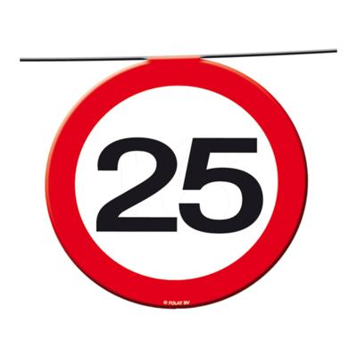 Folat Vlaggenlijn 25 jaar - 10 m - verkeersborden - vlaggentjes - feestartikelen