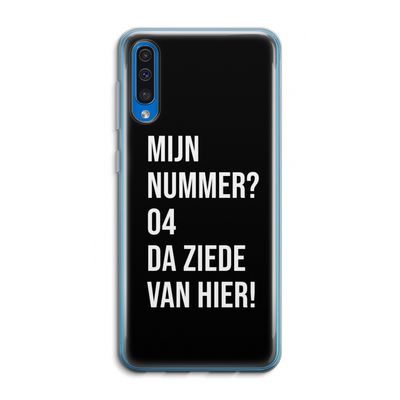 Da ziede van hier - Zwart: Samsung Galaxy A50 Transparant Hoesje