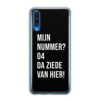 Da ziede van hier - Zwart: Samsung Galaxy A50 Transparant Hoesje