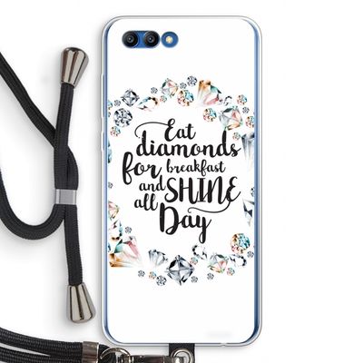 Diamonds: Honor 10 Transparant Hoesje met koord