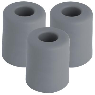 Benson Deurbuffers / deurstoppers rubbers - 3x - grijs - 35 x 30 mm - met schroefbevestiging