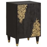 Badkamerkast Zwart 38 x 33 x 58 cm Massief Mango Hout