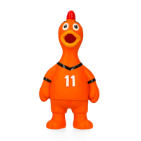 Oranje Latex Hondenspeeltjes WK Kip
