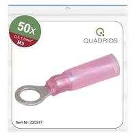 Quadrios 23C517 Ringkabelschoen Dwarsdoorsnede (max.): 1.5 mm² Gat diameter: 5.3 mm Deels geïsoleerd Rood 50 stuk(s) - thumbnail
