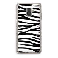 Zebra pattern: Samsung Galaxy A8 (2018) Transparant Hoesje