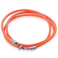 LGT Jewels waxkoord ketting Oranje- 2.5mm-65cm