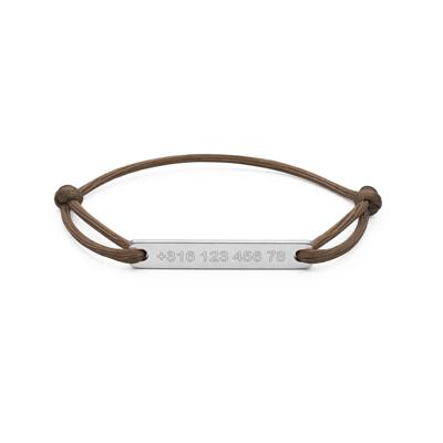 Kindercollectie S.O.S. bar armband - Stainless steel - Zilver