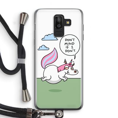 Unicorn: Samsung Galaxy J8 (2018) Transparant Hoesje met koord