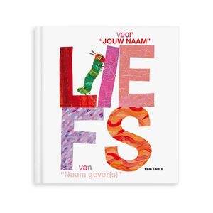 Boek met naam en foto - Rupsje Nooitgenoeg - Liefs - XL editie (hardcover)