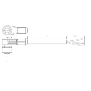 TE Connectivity 1-2273012-3 Sensor/actuator connector, geassembleerd M8 Aantal polen: 3 Bus, haaks 5.00 m 1 stuk(s)