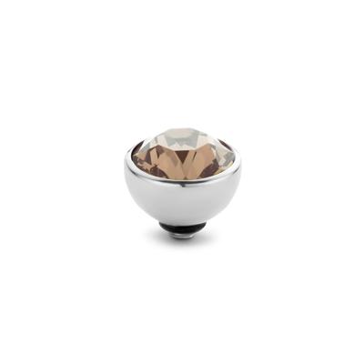 Melano Twisted Basic CZ Steentje Salmon | Zilver