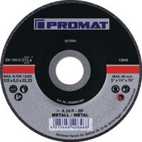 Promat /tecwerk afbraamschijf | d125xs6mm | gebogen staal | gat 22,23 mm - 4000841321