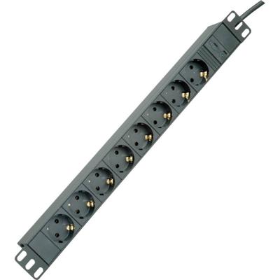 ROLINE 19 stekkerdoos 8-voudig, C14 stekker, zwart, 2 m