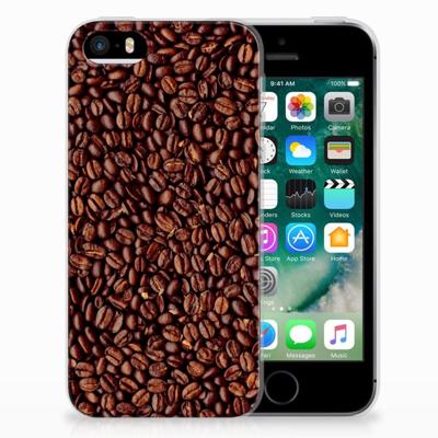 Apple iPhone SE | 5S | Siliconen Case | Koffiebonen