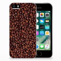 Apple iPhone SE | 5S | Siliconen Case | Koffiebonen