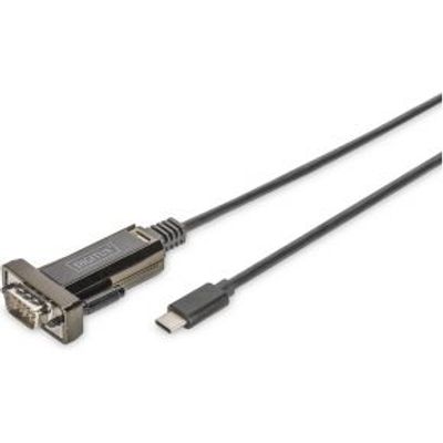 Digitus DA-70166 1m USB-C D-Sub Mannelijk Mannelijk Zwart USB-kabel