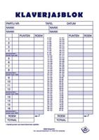 Haza Witbaard klaverjasblok, 50 vellen