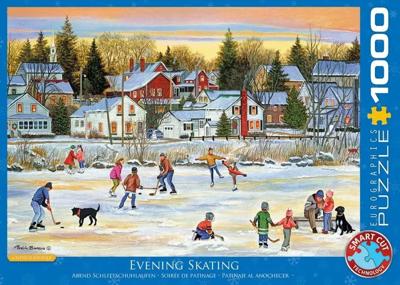 Evening Skating - Patricia Bourque Puzzel 1000 Stukjes