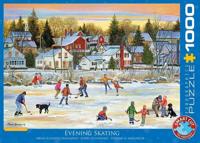 Evening Skating - Patricia Bourque Puzzel 1000 Stukjes