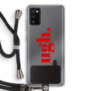 Ugh: Samsung Galaxy A41 Transparant Hoesje met koord