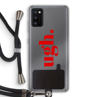 Ugh: Samsung Galaxy A41 Transparant Hoesje met koord