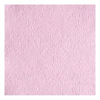 15x Luxe servetten barok patroon roze 3-laags - thumbnail