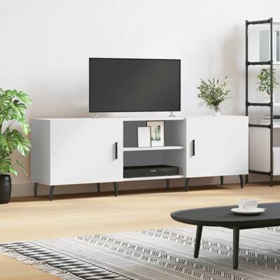 Tv-meubel 150x30x50 cm bewerkt hout wit