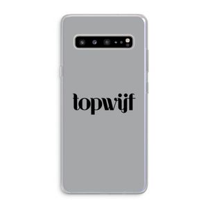 Topwijf Grijs Zwart: Samsung Galaxy S10 5G Transparant Hoesje