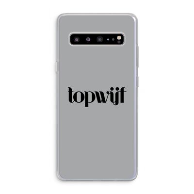 Topwijf Grijs Zwart: Samsung Galaxy S10 5G Transparant Hoesje