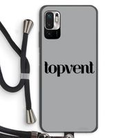 Topvent Grijs Zwart: Xiaomi Redmi Note 10 5G Transparant Hoesje met koord