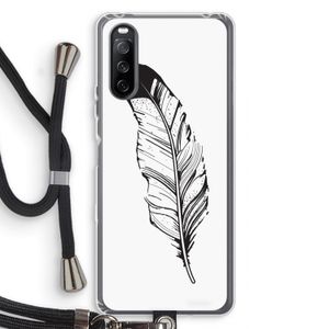 Pluim: Sony Sony Xperia 10 III Transparant Hoesje met koord
