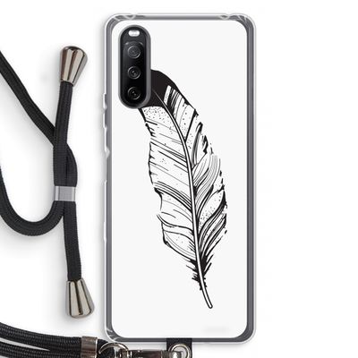 Pluim: Sony Sony Xperia 10 III Transparant Hoesje met koord