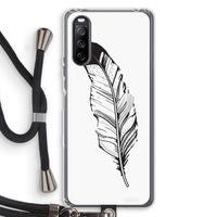 Pluim: Sony Sony Xperia 10 III Transparant Hoesje met koord
