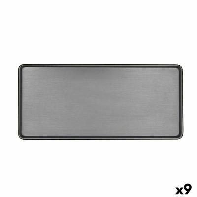 Serveerschaal Bidasoa Gio Grijs Plastic 31,5 x 14,5 cm (9 Stuks)