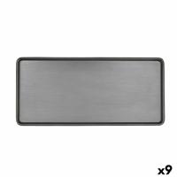 Serveerschaal Bidasoa Gio Grijs Plastic 31,5 x 14,5 cm (9 Stuks)