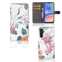 Samsung Galaxy A05s | Telefoonhoesje | Met pasjeshouder | Bird Flowers