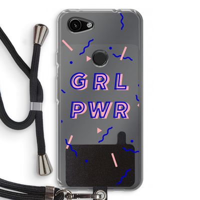 GRL PWR: Pixel 3a Transparant Hoesje met koord
