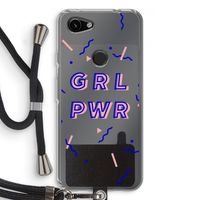 GRL PWR: Pixel 3a Transparant Hoesje met koord