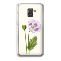 Purple poppy: Samsung Galaxy A8 (2018) Transparant Hoesje Purple poppy: Samsung Galaxy A8 (2018) Transparant Hoesje