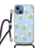 Ananasjes: iPhone 13 mini Transparant Hoesje met koord