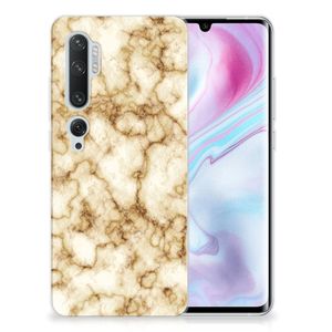 Xiaomi Mi Note 10 Pro TPU Siliconen Hoesje Marmer Goud