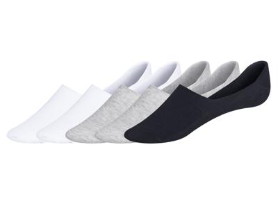 esmara 5 paar dames sneakersokken (Wit/grijs/zwart, 35-38)