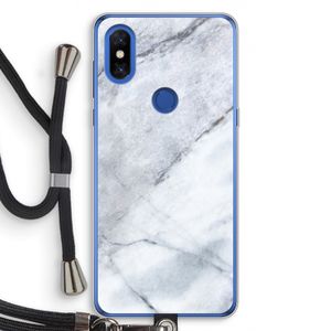 Witte marmer: Xiaomi Mi Mix 3 Transparant Hoesje met koord
