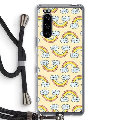 Regenboog: Sony Xperia 5 Transparant Hoesje met koord