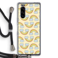 Regenboog: Sony Xperia 5 Transparant Hoesje met koord