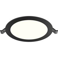 LED Downlight Inbouwspot Dimbaar - Brinton Thin - 12W 1120lm 120° Bundelhoek - Natuurlijk Wit 4000K - IP40 - Rond - Zwart - Ø170mm Buitenmaat - Ø150mm Zaagmaat