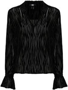 PAIGE blouse Benet à imprimé zébré - Noir