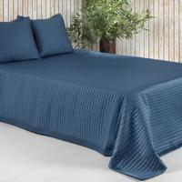 Dommelin Dommelin Sprei Chicago Satijn 300TC Nachtblauw 180x260 cm