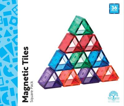Learn & Grow Toys Magnetische Tegels Small Square Pack - 36 stuks