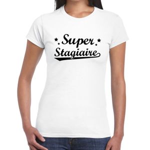 Super stagiaire kado shirt wit  voor dames 2XL  -